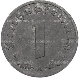 Монета 1 рейхспфенниг 1942 года A Германия