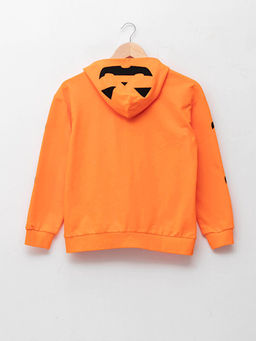 Kap??onlu Bask?l? Uzun Kollu K?z ?ocuk Sweatshirt - Waikiki фото 2