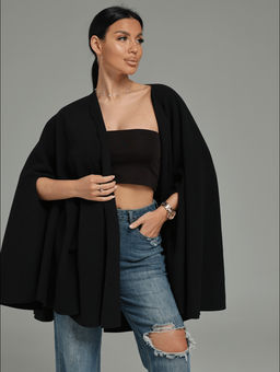 Миледи кардиган-пончо (черный)