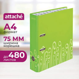 Папка-регистратор Attache Fantasy 75мм ламин.картон салатовый,бум/лам.карт  фото 2
