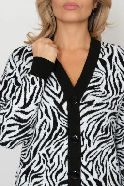 Жакет В 1881/черно-белый