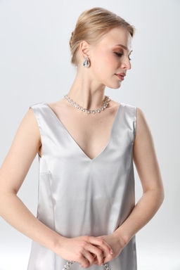 Платье NIKVA н1014-3 серебро  фото 8