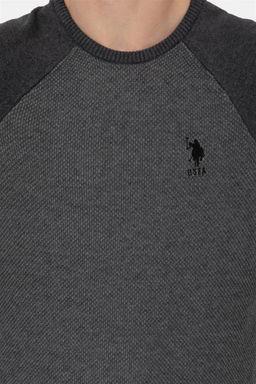 U. S. Polo Assn Мужской свитер антрацитового меланжа - U.s. polo assn фото 12