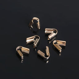 Цена за 2 шт. Концевик-зажим СМ-296-2, набор 20 шт., 1×0.8×0.4 см, цвет золото