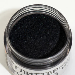 Глиттер кандурин пищевой КондиМир «Черный», фракция 10-60 µm, 5 г