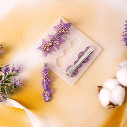 Цена за 2 шт. Молд силиконовый  «Заколка», 3 вида заколки