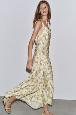 ZW COLLECTION PRINTED SATIN DRESS - Zara фото 13