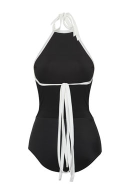 TRENDYOLMILLA Siyah Halter Yaka Biyeli Baglama Detayl? Regular Mayo TBESS25MA00073 фото 7