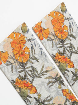 Цена за 2 пары. Носки Классические CONTE Носки с принтом FANTASY из смесовой пряжи с хлопком и льном желтый - Conte elegant фото 4