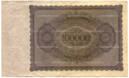 Банкнота 100000 марок 1923 года Германия