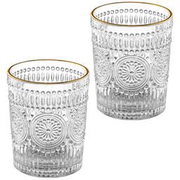 Набор 2 стаканов 300 мл 7,9*7,9*10 см с золотым кантом стекло