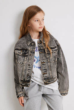 Куртка джинсовая детская для девочек Khadija черный