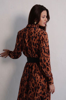 Платье-рубашка с английским воротником принт - Martichelli фото 261