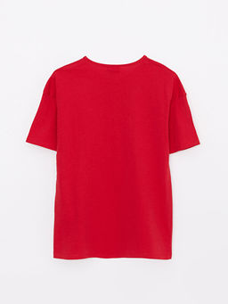 Bisiklet Yaka Atat?rk Bask?l? K?sa Kollu K?z ?ocuk Ti??rt - Waikiki фото 2