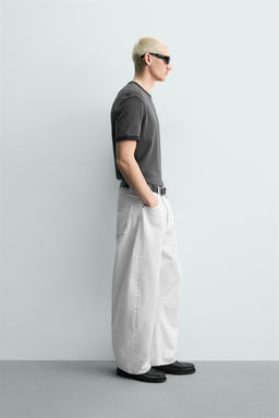 PANTAL?N BARREL FIT / Blanco