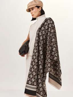 в составе ШЕРСТЬ  и КАШЕМИР Большой, мягкий, теплый  двусторонний палантин - Tantino фото 4