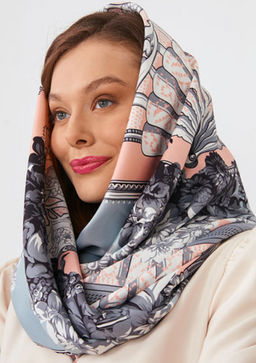 Большой, мягкий, тонкий и очень нежный двусторонний платок с рисунком. - Tantino фото 17