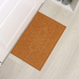 Коврик придверный Доляна Welcome, вензеля, влаговпитывающий, без окантовки, 38×59 см, МИКС