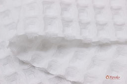 Вафельное премиум-полотно Бохо цв.белый (оптически отбелен), ш.1.72м, хлопок-100%, 230гр/м.кв - Купава фото 2