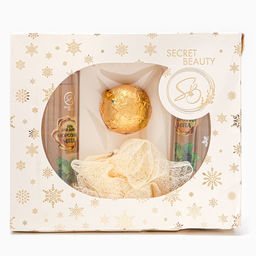 УЦЕНКА Новогодний подарочный набор косметики Вера в чудеса, с ароматом мяты и корицы. Золотая серия. - SB BEAUTY фото 4