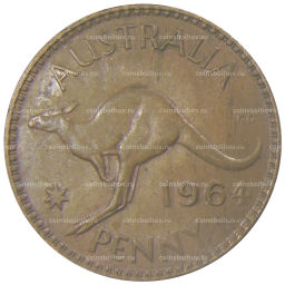 Монета 1 пенни 1964 года Австралия