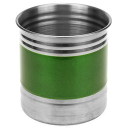 Банка для сыпучих продуктов из нержавеющей стали 0,7л, д10см, h10,5см, крышка пластмассовая с пароотводом, цветной корпус, зеленый, в коробке (Китай) - Домашняя мода фото 2