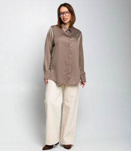 Рубашка #ОКТ085005, капучино