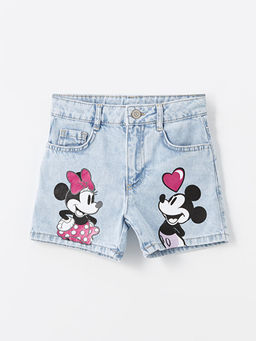 Minnie Mouse Bask?l? K?z ?ocuk Jean ?ort