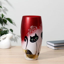 Ваза «Котики», d=12.5 см, 30×14 см, стекло