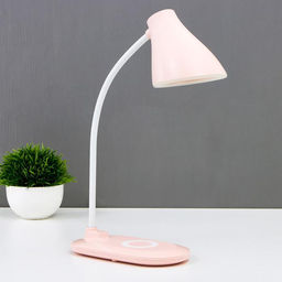 Лампа настольная RISALUX 16267/1PK, светодиодная, 3 Вт, 3 режима, USB, розовая, 9.7×18×43 см