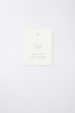 WATER-REPELLENT 50% FEATHER AND 50% DOWN PUFFER JACKET WITH LABEL