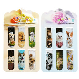 Цена за 3 шт. Набор магнитных закладок для книг Calligrata «Собачки», 6 штук, МИКС