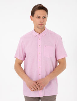 Pembe Regular Fit K_sa Kollu G_mlek
