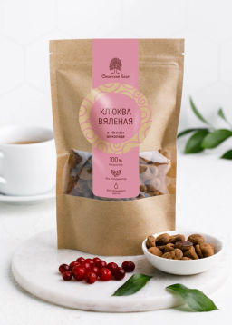 Клюква вяленая в тёмном шоколаде, 150 г