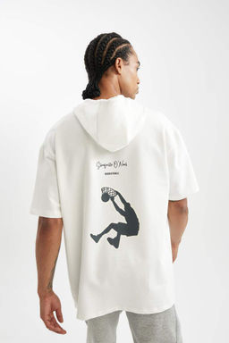 DeFactoFit Shaquille ONeal Oversize-футболка с капюшоном и короткими рукавами