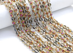 Бусины из циркона шарик с гранями 10мм цв.хамелеон, 38см, 40 бусин Радуга камня