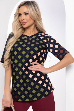 Джемпер Эмина (темно-синий/геометрия) Б8404 - Lt collection фото 3