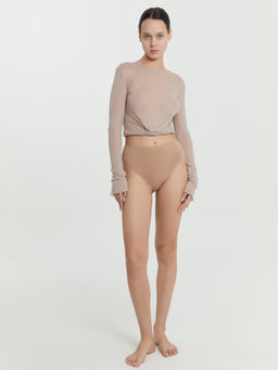 Цена за 2 штуки! Трусы женские макси набор (3 шт.) в бежевых цветах - Mark formelle фото 2