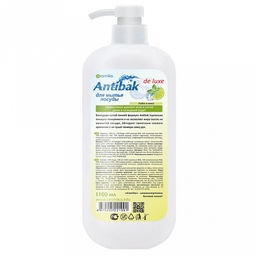 Средство для мытья посуды "Antibak de Luxe" 1,1л, 10х7х24см, лайм и мята (Казахстан)