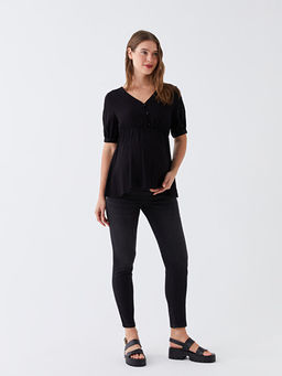 Kar?n Panelli Mercury Skinny Fit Cep Detayl? Hamile Jean Pantolon