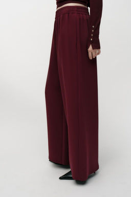WIDE-LEG CREPE TROUSERS - Zara фото 3