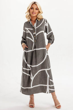 Платье штапель 6145/01/Хаки - Rise фото 3