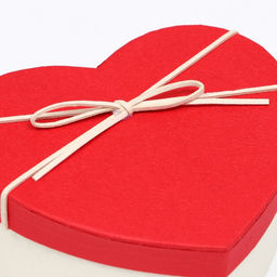 Набор подарочных коробок сердце 3 в 1, белый - красный, 21×19×9 - 15.5×14×6 см