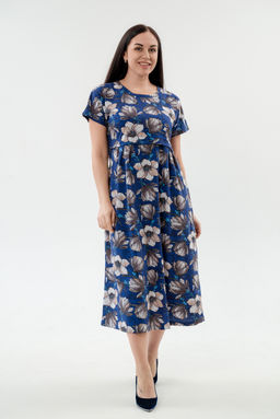 Платье женское из кулирки Миранда синий - Амадэль фото 4