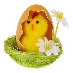 Набор из 9-ти изделий декоративных "Гнездо пасхальное" (5,5*5), L18 W14 H5,5 см