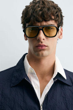 CREASED-EFFECT ZIP-UP SHIRT - Zara фото 6