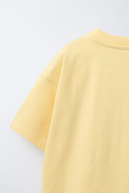 CAMISETA HEAVY WEIGHT TEXTO / Amarillo - Zara фото 4