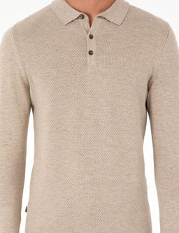 Kum Melanj Slim Fit D__meli Polo Yaka Triko Kazak - Pierre cardin фото 6