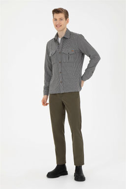 Мужская рубашка антрацитового цвета с длинным рукавом - U.s. polo assn фото 4