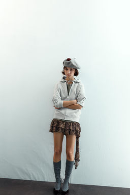 100% WOOL BERET WITH FLOWER - Zara фото 3